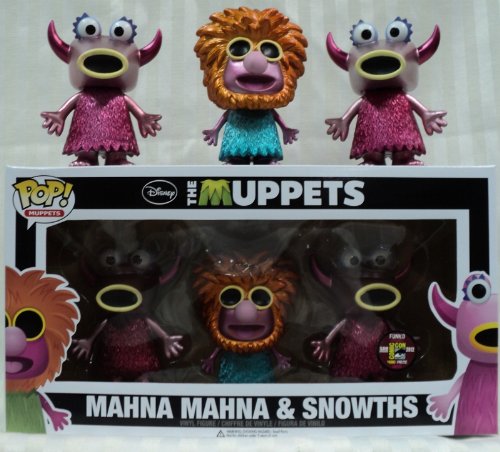 Funko Pop Metallic Paint Snowth and Mahna Mahna 3 Piece Set 2012